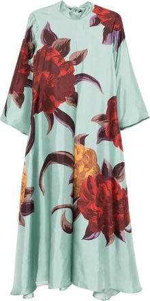 La DoubleJ floral-print maxi dress - Blue