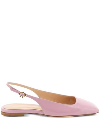 Gianvito Rossi Freeda Sling flats - women - Calf Leather/Rubber/Calf Leather/Calf Leather - 38.5 - Pink