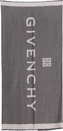 Givenchy Gray Silk Womens Scarf