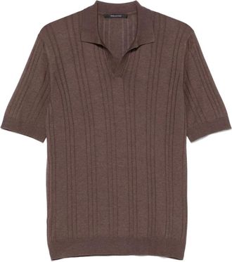 Tagliatore Polo Shirts, male, Brown, Size: XL Mens Clothing T-Shirts & Polos Brown Ss25