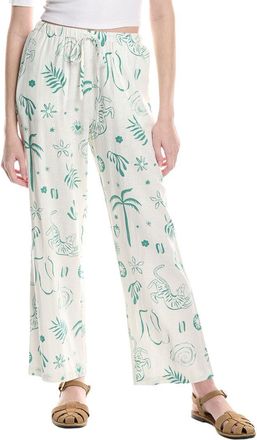 Electric & Rose Sail Crop Linen-Blend Pant