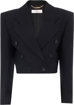 Chlo&eacute; Black Notched Lapel Blazer