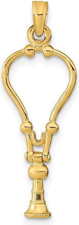 Diamond2Deal 14k Gold 3-D Stethoscope Pendant