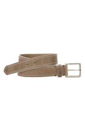 Johnston & Murphy White Edge Waxed Leather Belt in Beige at Nordstrom, Size 32