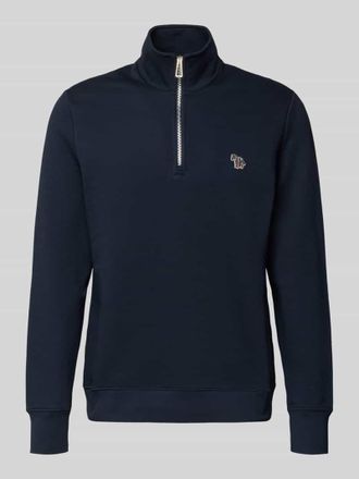 Paul Smith Regular Fit Sweatshirt mit Stehkragen und Rei&szlig;verschluss in Dunkelblau, Gr&ouml;&szlig;e XL