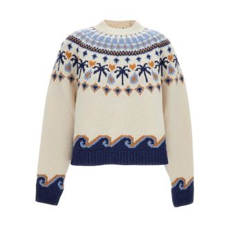 Alanui Round-neck Knitwear - female - Alanui - Round-neck Knitwear - White - XS - Knitwear