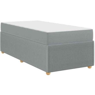 vidaXL Estructura De Cama Con Colch&oacute;n Gris Claro 90 X 200 Cm Tela Vidaxl