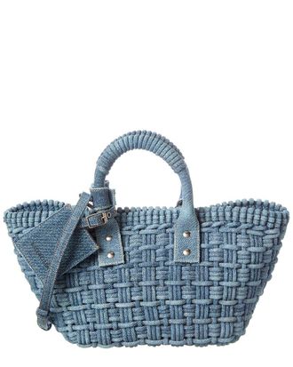 Balenciaga Bistro Denim Basket Tote