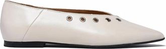 Toral Shoes Suede Pointed Ballerinas - White