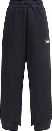 Maison Margiela Womens Cotton Sweatpants Logo - Black - Size X-Small