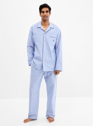 Polo Ralph Lauren Polo Shirt Ralph Lauren - Mens Blue heather piped pyjama set