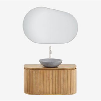 Sklum Sklum - Conjunto De Mueble De Ba&ntilde;o En Madera De Mango Analis