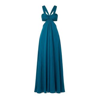 Retrof&ecirc;te Dames, Jurken, Blauw, Maat: S Chiffon