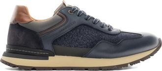 Ambitious Vince Classic Runner - Heren - Sneakers - Blauw - 44 EU - Leer - Schoenen