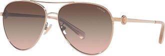 Coach HC 7128 9331U8 58mm Womens Pilot Sunglasses