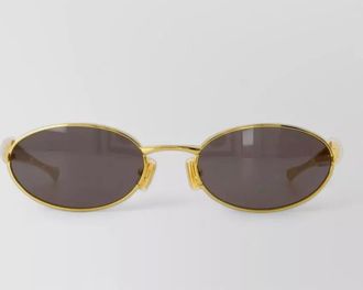 Bottega Veneta bv1386s sunglasses metal round oval frame