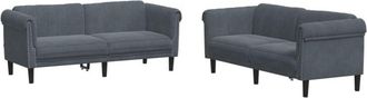 vidaXL Vidaxl - Juego De Sof&aacute;s 2 Piezas Terciopelo Gris Oscuro