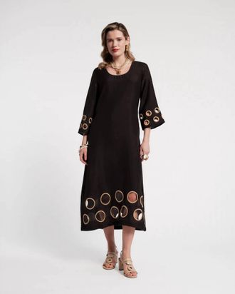 Frances Valentine Faye Cut Out Midi Dress In Black