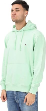Tommy Hilfiger Brushed Terry Hoodie - Heren - Hoodies - Groen - M - Katoen - Hoodies & sweatvesten