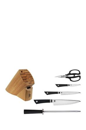 Shun Sora 6-Piece Basic Knife Block Set in Black at Nordstrom