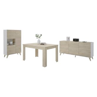 Dmora Conjunto De Muebles De Sala Tifton, Cajones, Modular, 7 Estantes, Roble Marr&oacute;n
