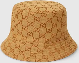 Gucci Reversible GG Canvas Bucket Hat, Yellow, GG Canvas