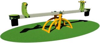 OEM Bilico Bigio 2/4 Posti Giochipark In Alluminio En Aw 6060 E Acciaio Zincato - 2 Posti