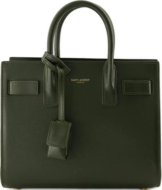 Saint Laurent nano Sac De Jour tote bag - Green