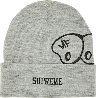 SUPREME MF DOOM Beanie Heather Grey FW23BN74-HEATHER-GREY
