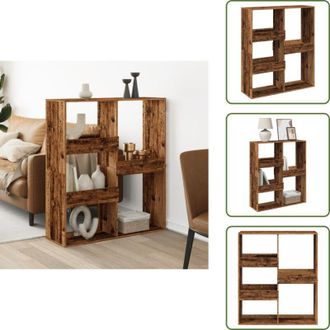 vidaXL Libreria con mensole - vidaXL Divisorio Legno Antico 100x33x115 cm in Truciolato - Libreria decorativa