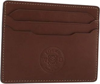 Loewe Pre-owned Card Case - Dames - Vintage Accessoires - Bruin - ONE Size - Leer - Vintage