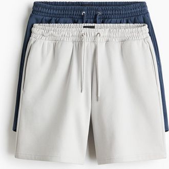 H&M 2er-Pack Shorts in Regular Fit - Blue