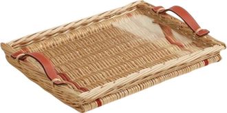 Herm&egrave;s Rectangular Oseraie Wicker Tray