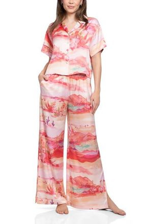 Midnight Bakery Print Satin Pajamas in Pink at Nordstrom, Size Medium