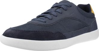 Geox U Rieti - Heren - Sneakers - Blauw - 40 EU - Leer - Schoenen