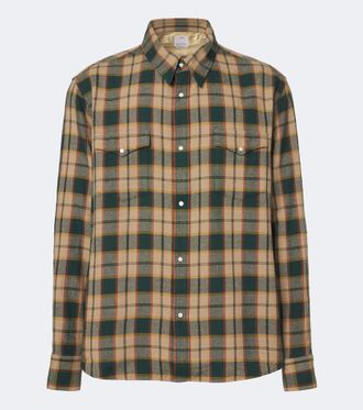 Visvim Camicia Meridian in lana e lino a quadri