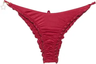 Agent Provocateur Slip bikini con ruches - Rosso