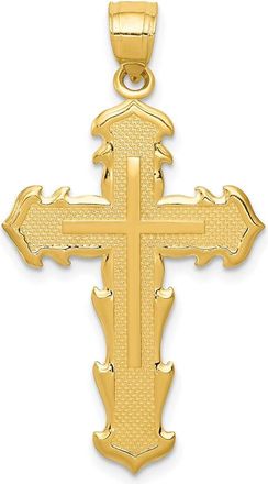Diamond2Deal 14k Yellow Gold Passion Cross Pendant