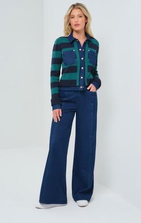 Anatomie Katson Performance Denim Wide Leg Pant in Dark Wash at Nordstrom, Size X-Small 32