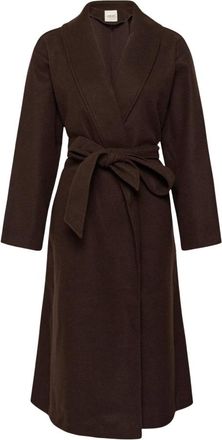Cream Cappotto Leggero a Fascia Marigold - - Coats - Donna - Marrone - 2XL