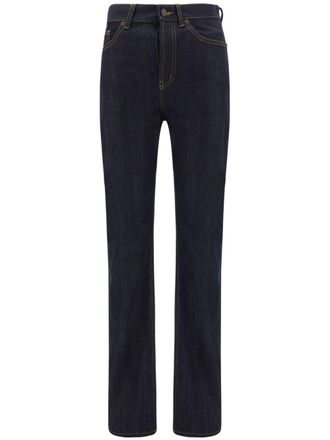 Saint Laurent 90s jeans met logopatch - Blauw