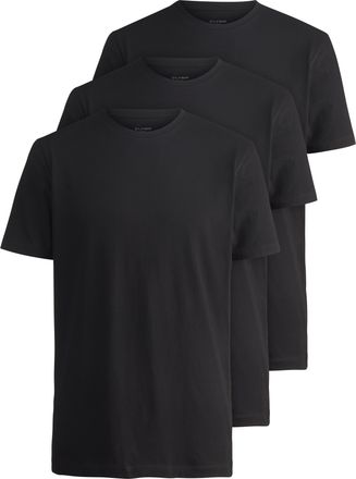 Olymp T-Shirt OLYMP, Herren, Gr. 4XL, schwarz, Single Jersey, Obermaterial: 100% Baumwolle, unifarben, Basic, tailliert normal, Rundhals, Shirts T-Shirt, Ru
