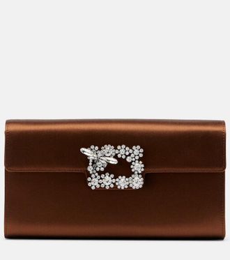 Roger Vivier Embellished Small satin clutch