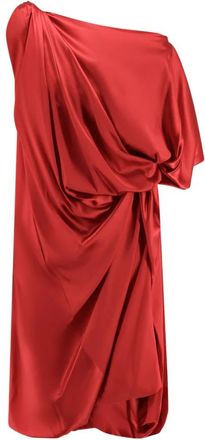 Dries Van Noten Dalant Zijden Jurk - Dames - Korte kleedjes - Rood - 3XS - Kleedjes