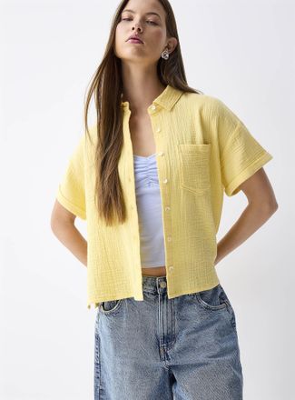 Twik Womens Short-sleeve organic cotton gauze shirt