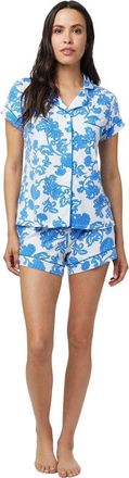 The Cats Pajamas Pima Knit Short Set Floral in Chrysantheme at Nordstrom, Size X-Large
