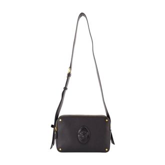 Versace Lou Leather Crossbody Bag - female - Versace - Cross Body Bags - Black - ONE SIZE - Bags