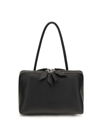 The Attico LAltra di Milano Calfskin Leather Shoulder Bag - Black
