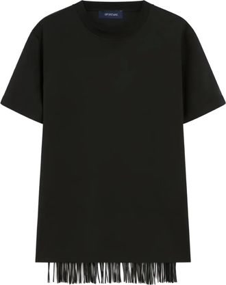 Sportmax Teatino fringed top - Black