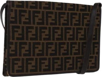 Fendi Pre-owned Canvas fendi-bags - Dames - Vintage Schoudertas - Bruin - ONE Size - Vintage